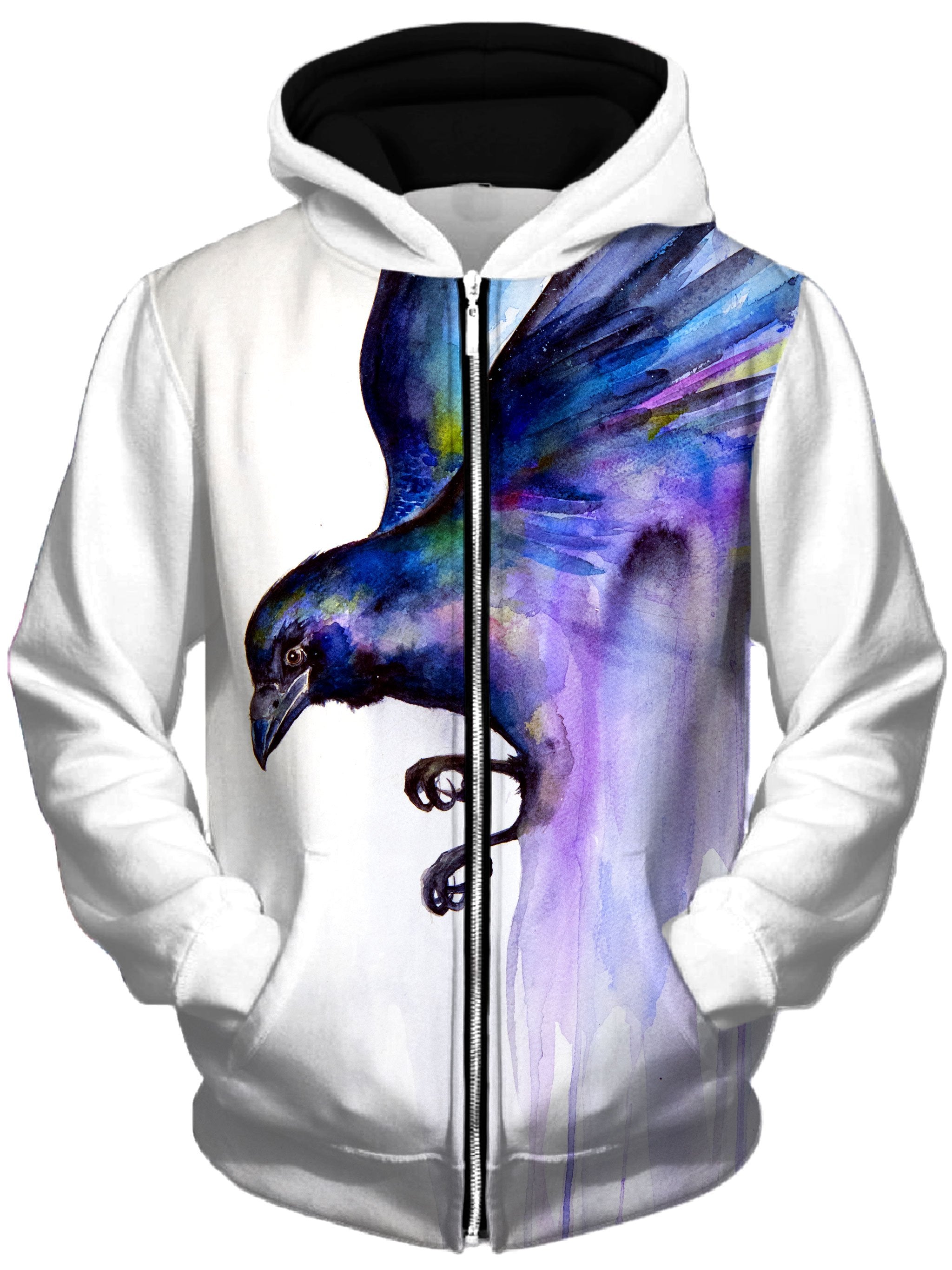 Nevermore Unisex Zip-Up Hoodie Marc Allante Epic Hoodie