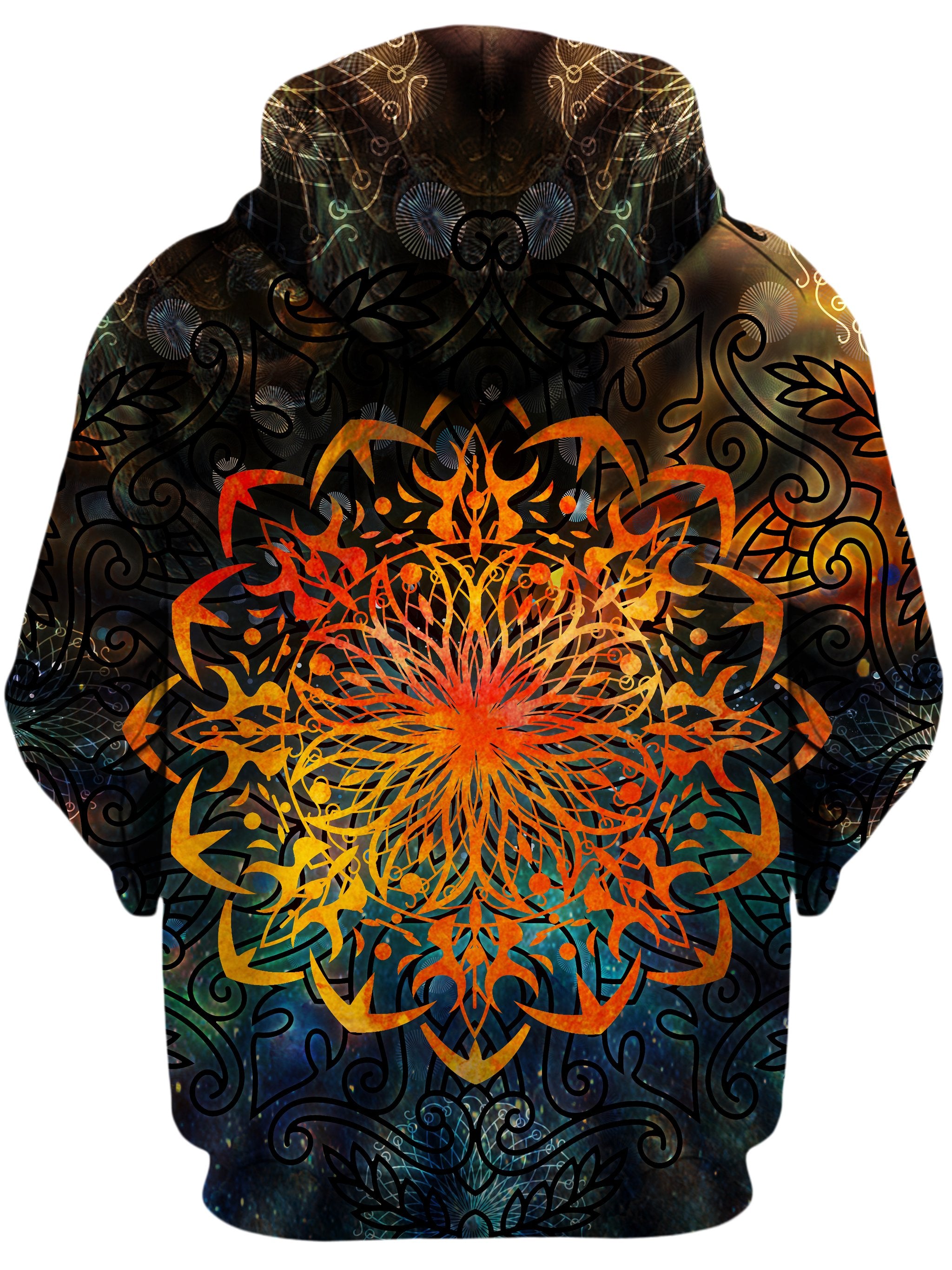 Fire Ornament Unisex Zip-Up Hoodie MCAshe Spiritual Art Epic Hoodie