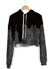 Hallucinations Dark Honey Fleece Crop Hoodie