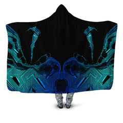 Primordial Flow Aqua Hooded Blanket