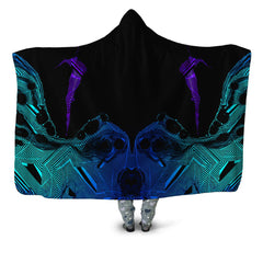 Primordial Flow Purple Hooded Blanket