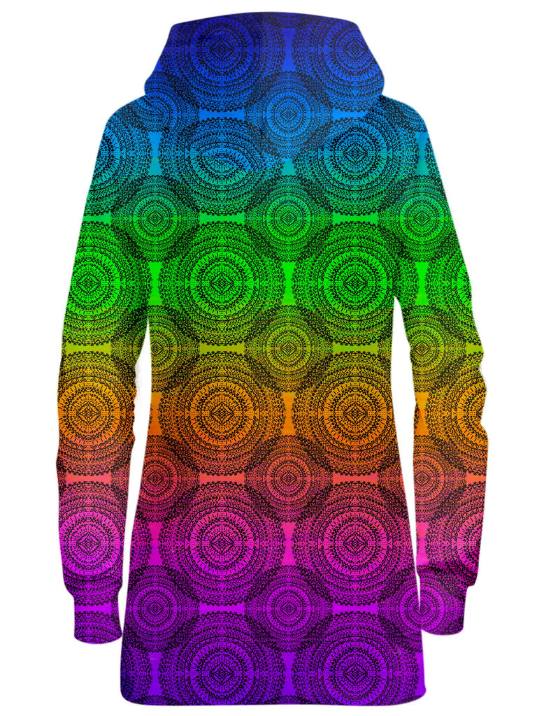 Rainbow Mandala Hoodie Dress