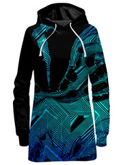 Primordial Flow Aqua Hoodie Dress