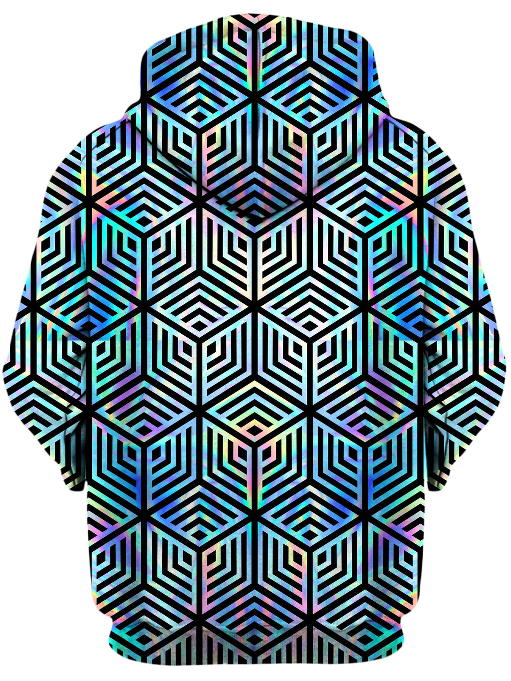 Holographic Hexagon Unisex Zip-Up Hoodie Noctum X Truth Epic Hoodie