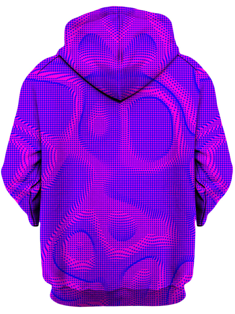 Wild Berry Halftone Unisex Zip-Up Hoodie