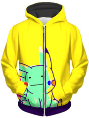 Ditto Pikachu Unisex Zip-Up Hoodie, Noctum X Truth, T6 - Epic Hoodie