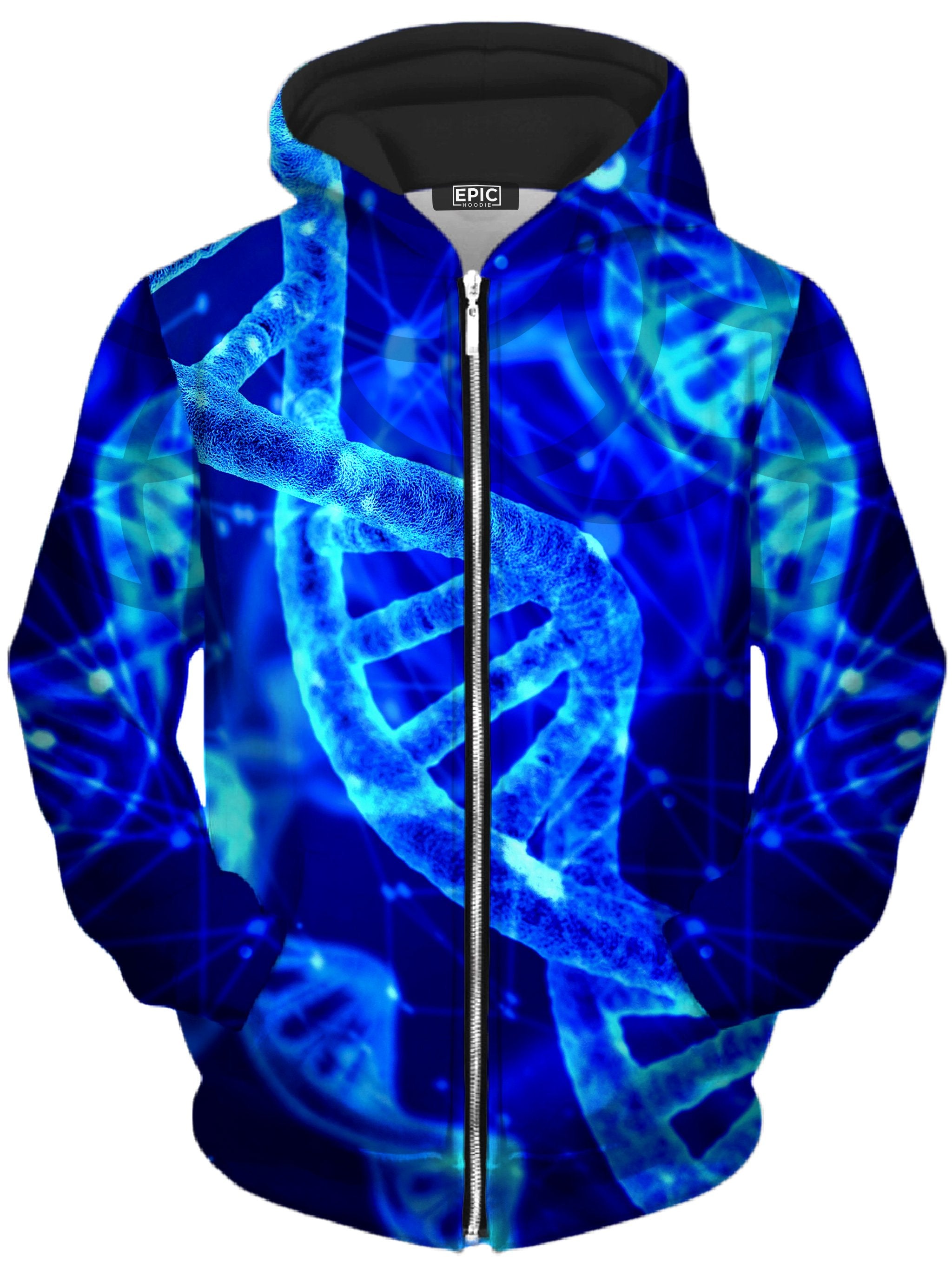 Double Helix Unisex Zip-Up Hoodie Noctum X Truth Epic Hoodie