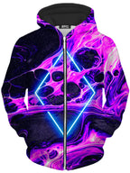 Portal Home Purple Unisex Zip-Up Hoodie Noctum X Truth Epic Hoodie