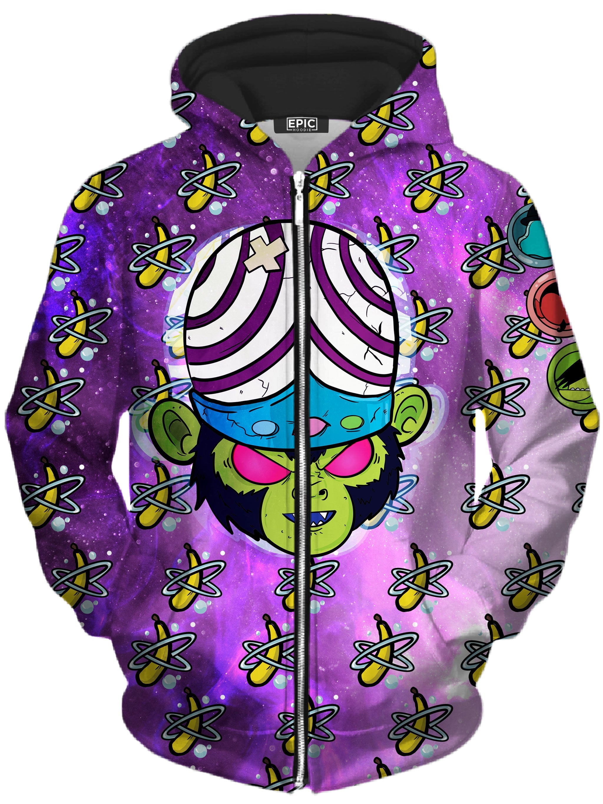 Banana Vision Unisex Zip-Up Hoodie Noctum X Truth Epic Hoodie