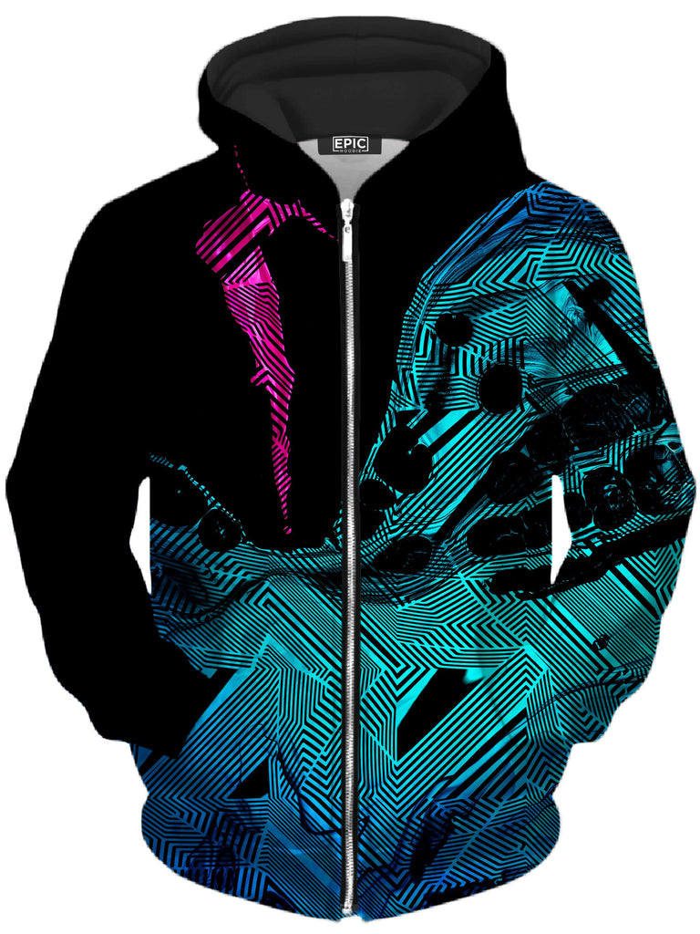 Noctum X Truth - Primordial Flow Pink Unisex Zip-Up Hoodie