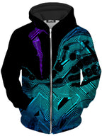 Primordial Flow Purple Unisex Zip-Up Hoodie Noctum X Truth Epic Hoodie