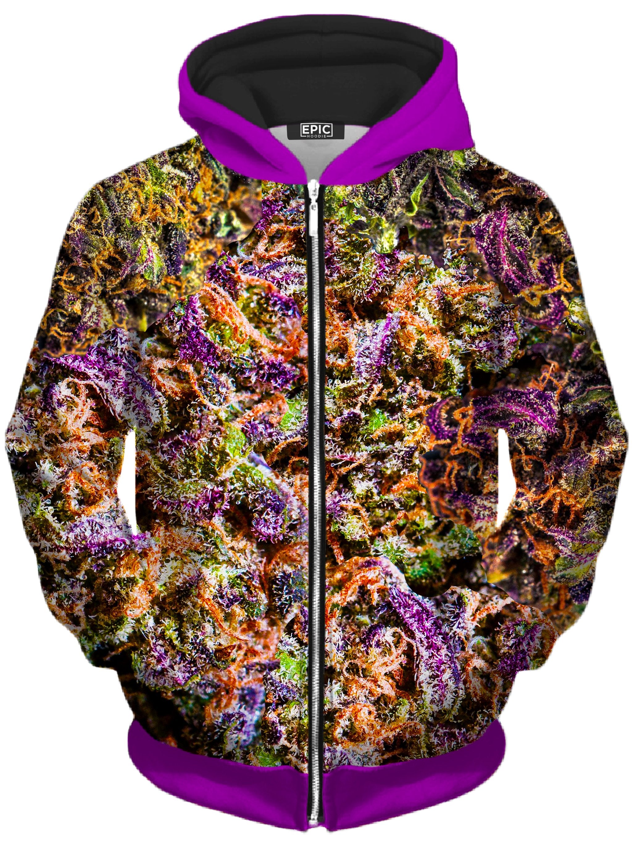 Purple Stuff Unisex Zip-Up Hoodie Noctum X Truth Epic Hoodie