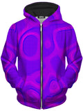 Wild Berry Halftone Unisex Zip-Up Hoodie Noctum X Truth Epic Hoodie