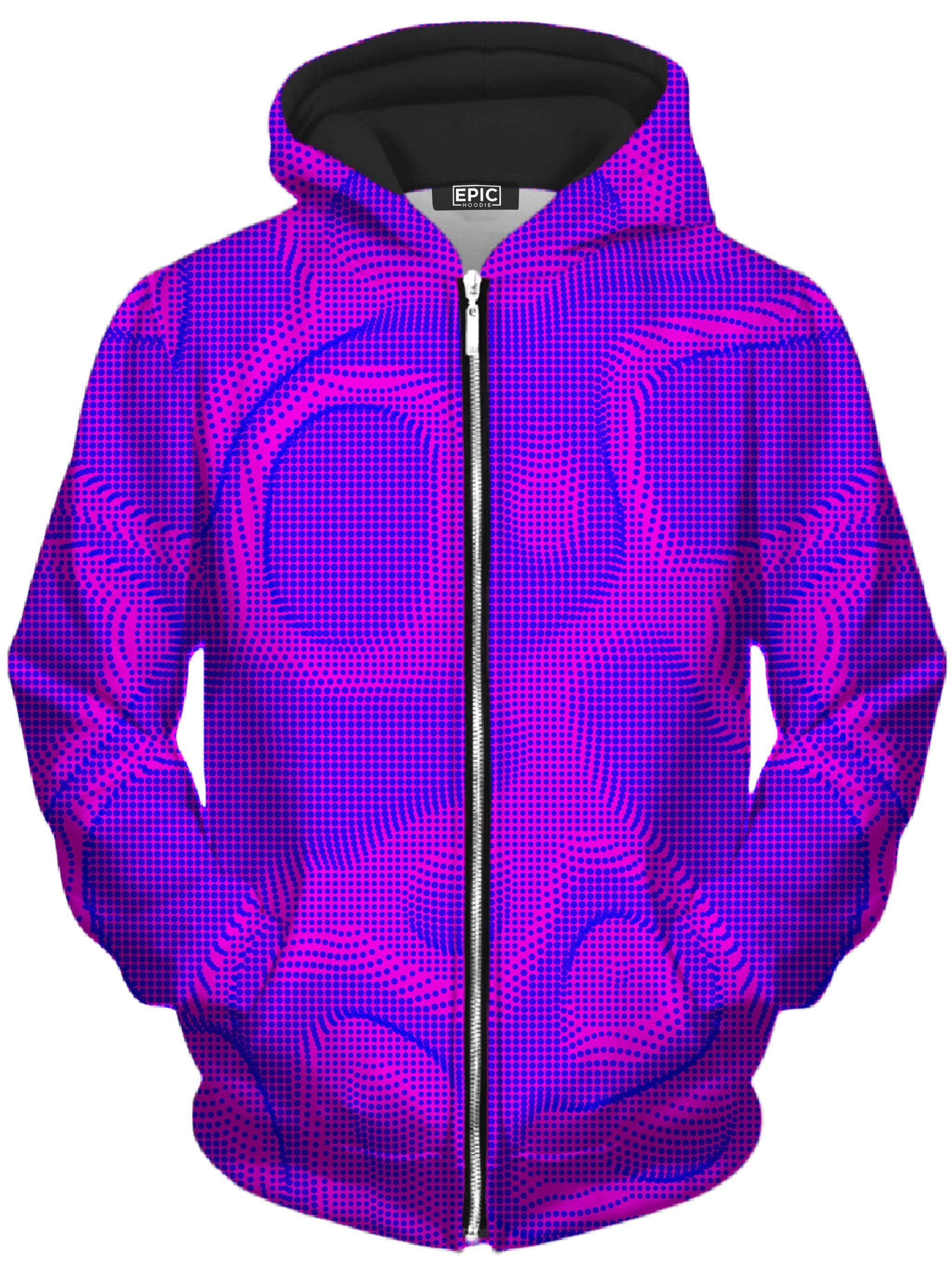 Wild Berry Halftone Unisex Zip-Up Hoodie Noctum X Truth Epic Hoodie