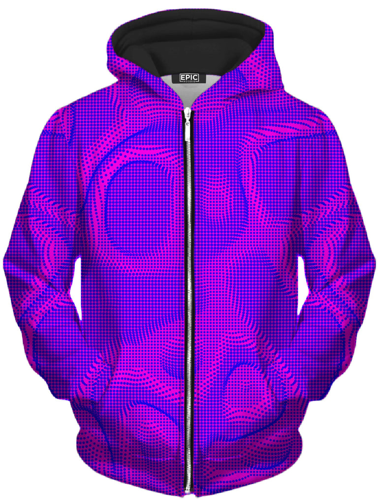 Noctum X Truth - Wild Berry Halftone Unisex Zip-Up Hoodie