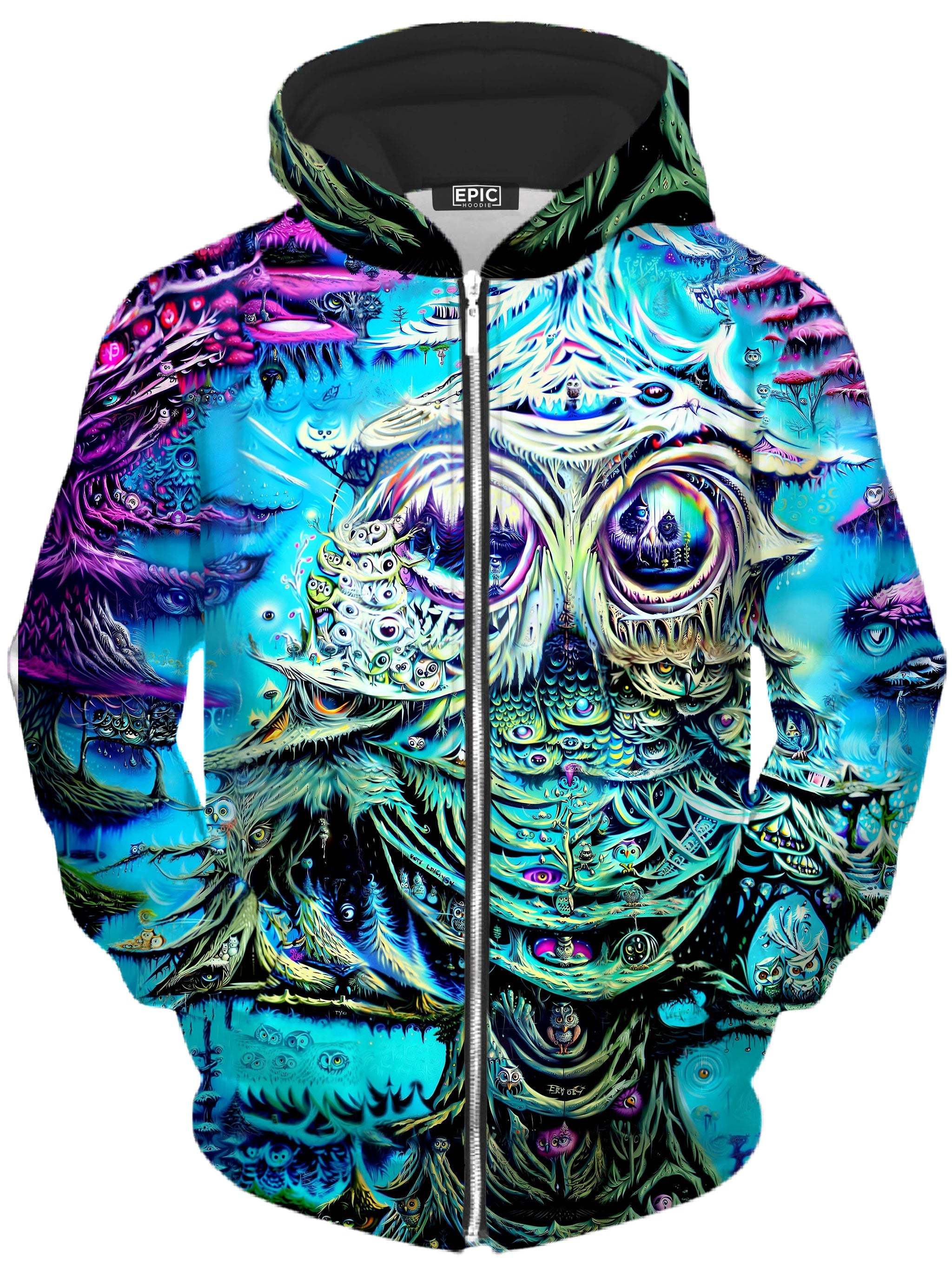Owl Nest Unisex Zip-Up Hoodie Noctum X Truth Epic Hoodie