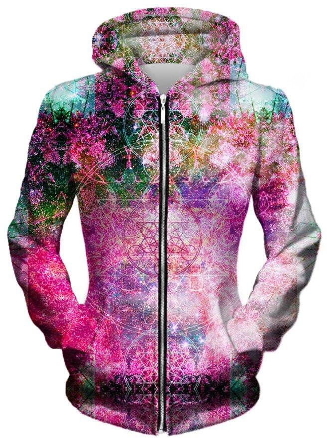 Pineal Metatron Galaxy Unisex Zip-Up Hoodie Set 4 Lyfe Epic Hoodie