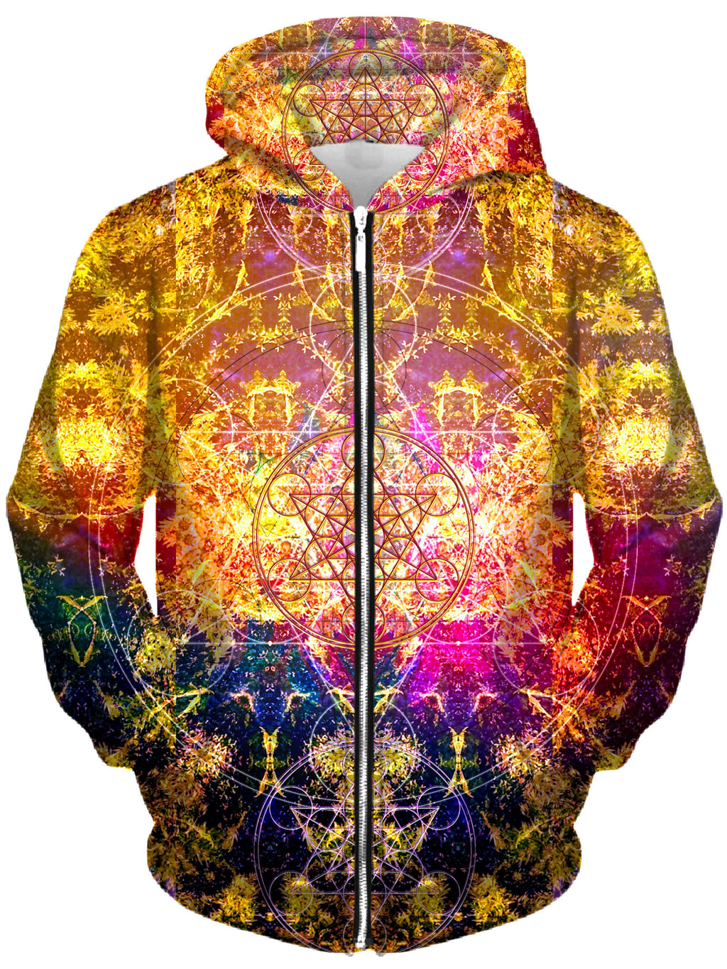 Pineal Metatron Unisex Zip-Up Hoodie Set 4 Lyfe Epic Hoodie