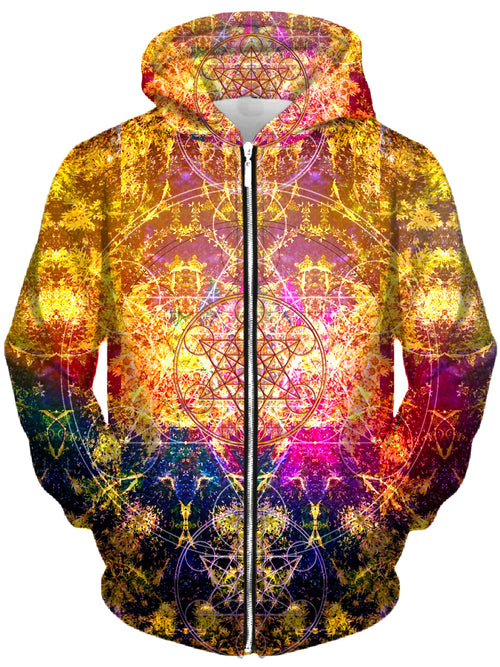 Pineal Metatron Unisex Zip-Up Hoodie Set 4 Lyfe Epic Hoodie
