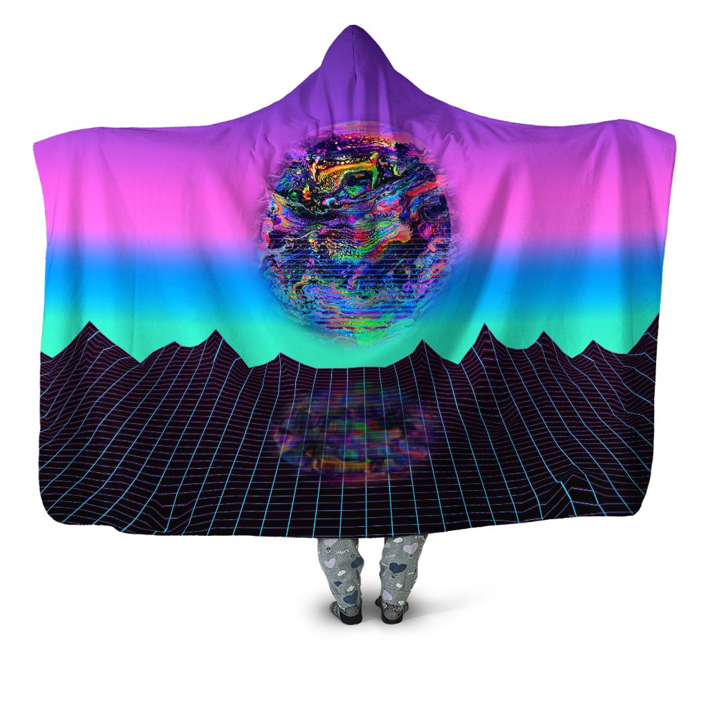 Psychedelic Outrun Hooded Blanket Psychedelic Pourhouse Epic Hoodie