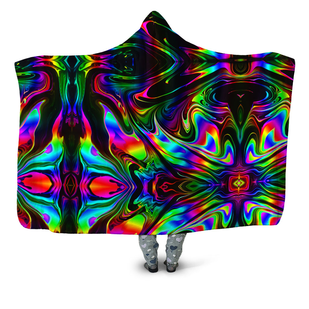 That Glow Flow Hooded Blanket Psychedelic Pourhouse Epic Hoodie