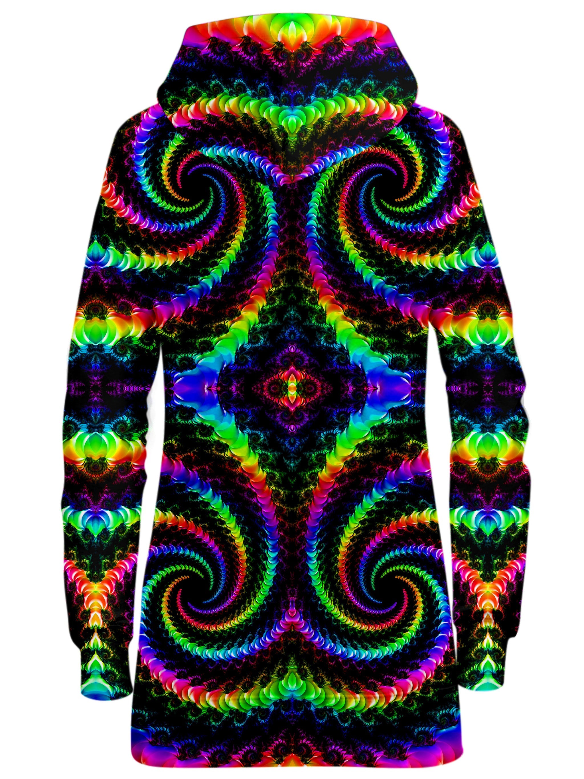 Fractaled Vision Hoodie Dress Psychedelic Pourhouse Epic Hoodie