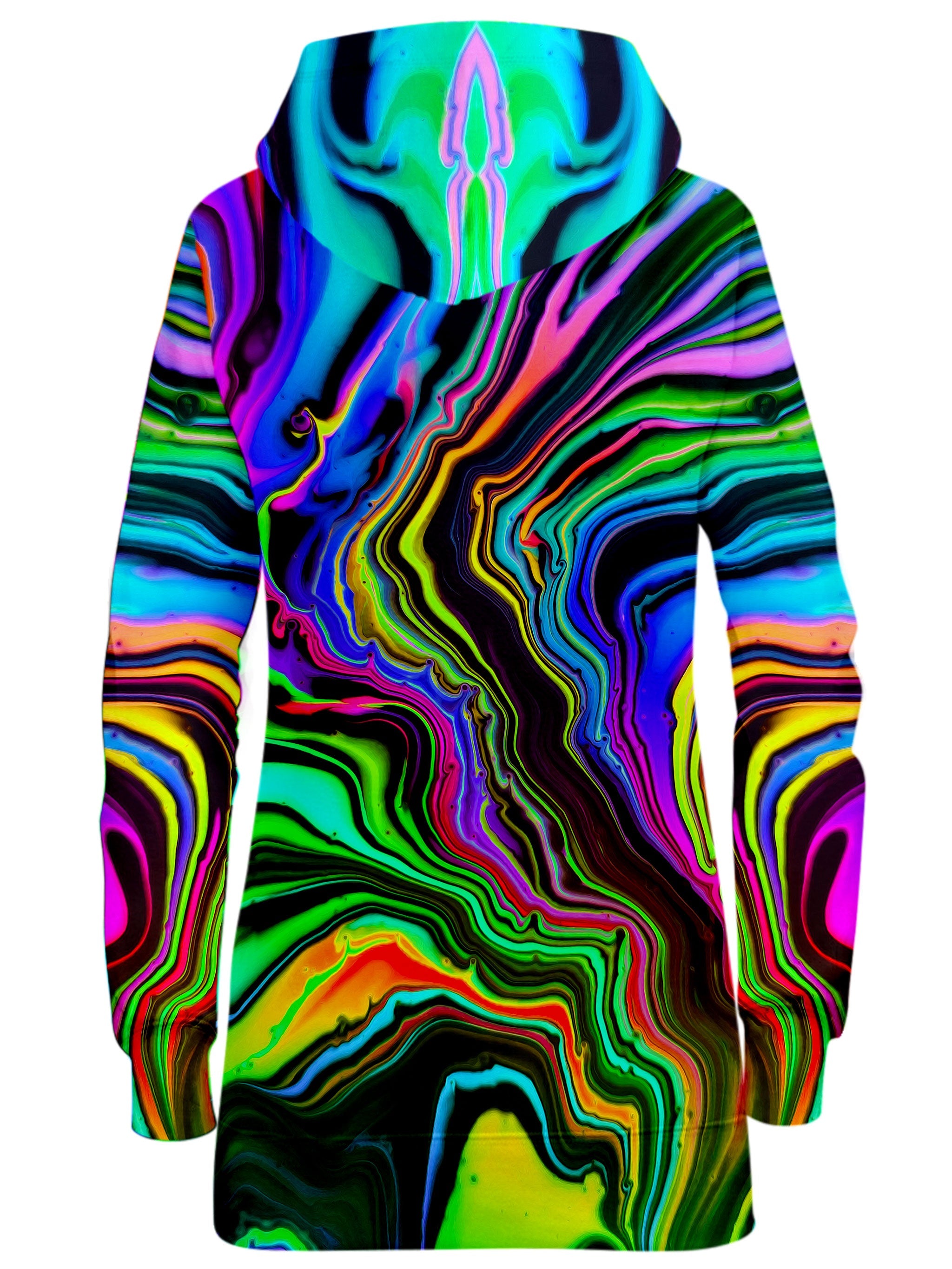 Rainbow Rift Hoodie Dress Psychedelic Pourhouse Epic Hoodie