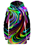 Cosmic Swirl Hoodie Dress Psychedelic Pourhouse Epic Hoodie