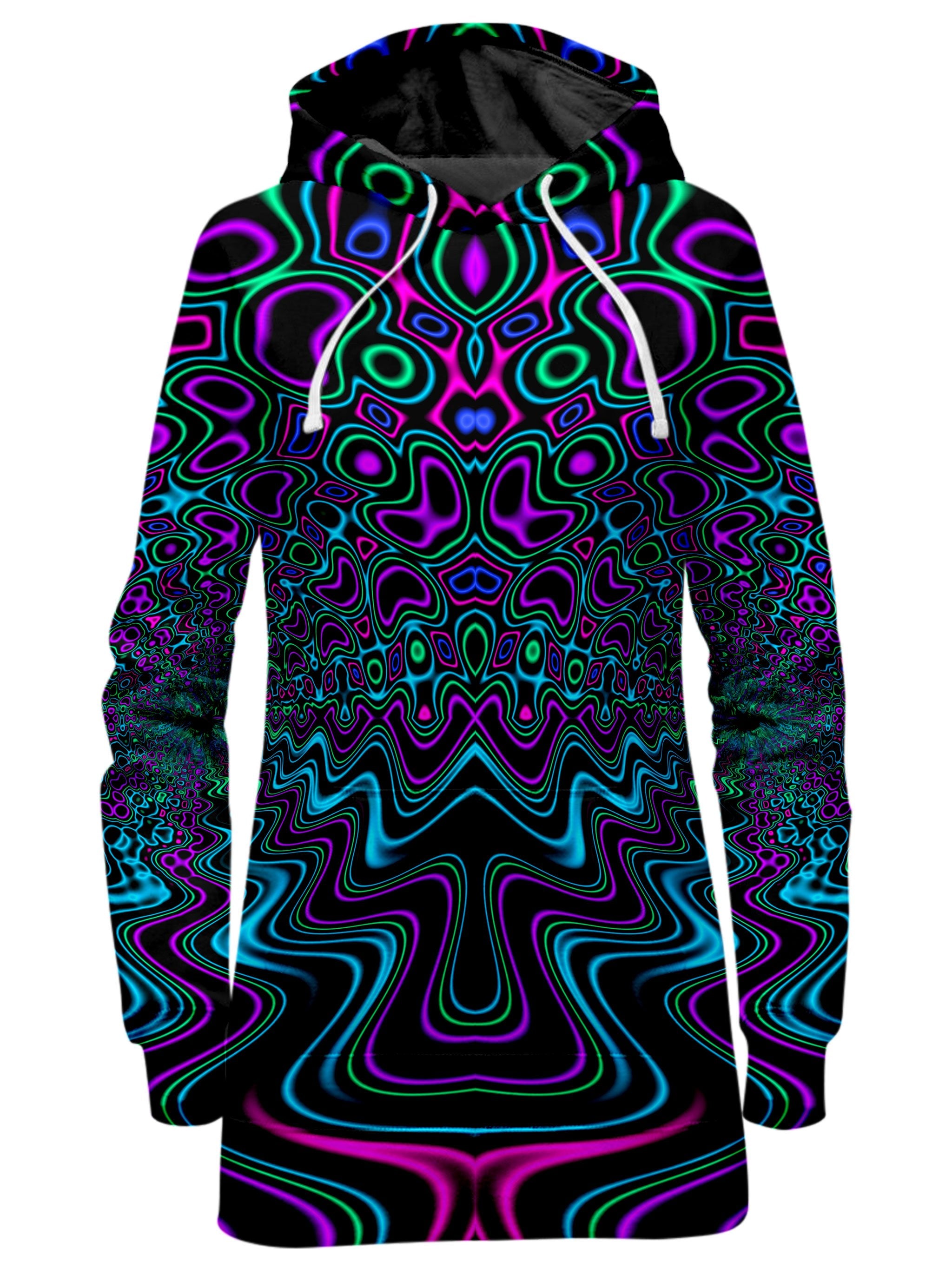 Fractal River Hoodie Dress Psychedelic Pourhouse Epic Hoodie