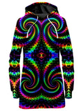 Fractaled Vision Hoodie Dress Psychedelic Pourhouse Epic Hoodie