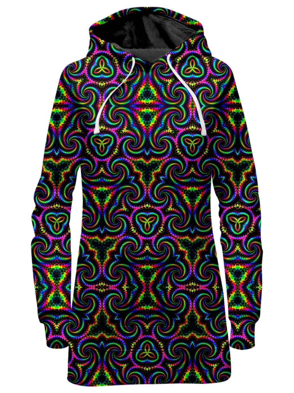 Kaleidoscope Flow Hoodie Dress Psychedelic Pourhouse Epic Hoodie