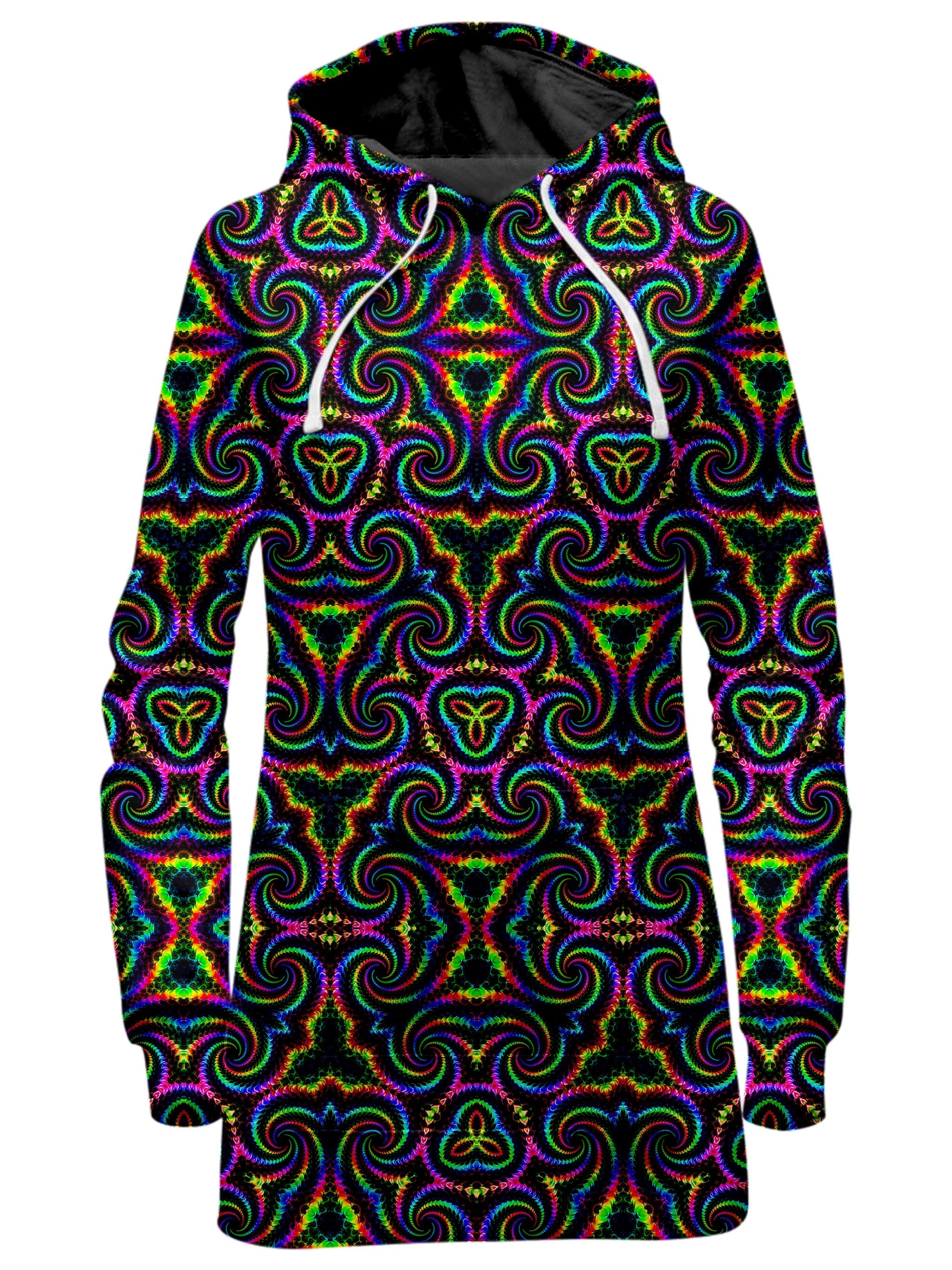 Kaleidoscope Flow Hoodie Dress Psychedelic Pourhouse Epic Hoodie