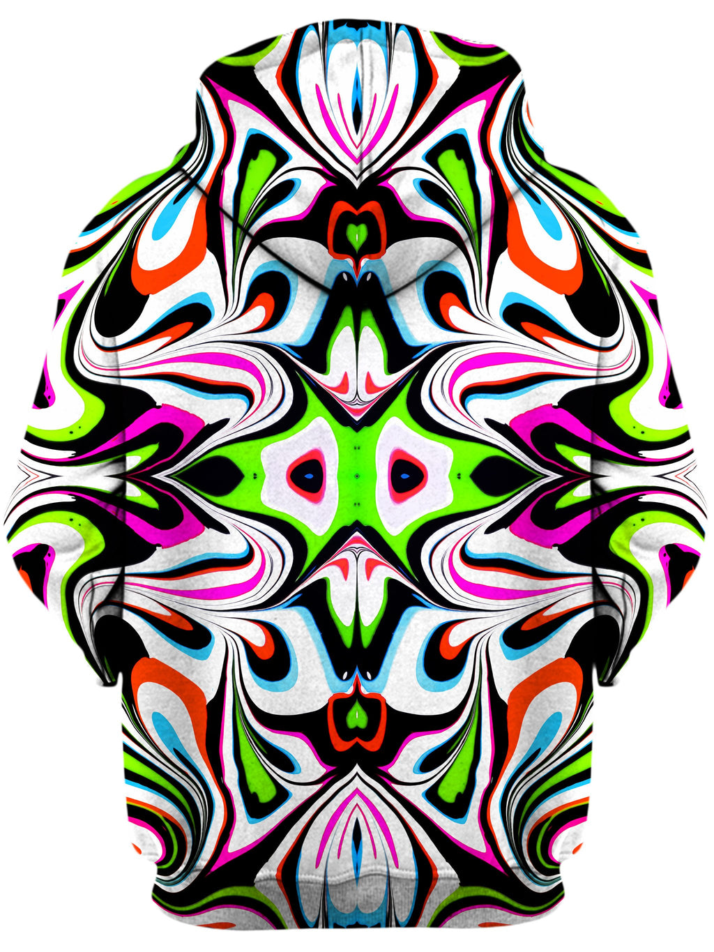 Neon Zebra Portal Unisex Zip-Up Hoodie Psychedelic Pourhouse Epic Hoodie
