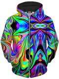 Macro Dose Unisex Zip-Up Hoodie Psychedelic Pourhouse Epic Hoodie
