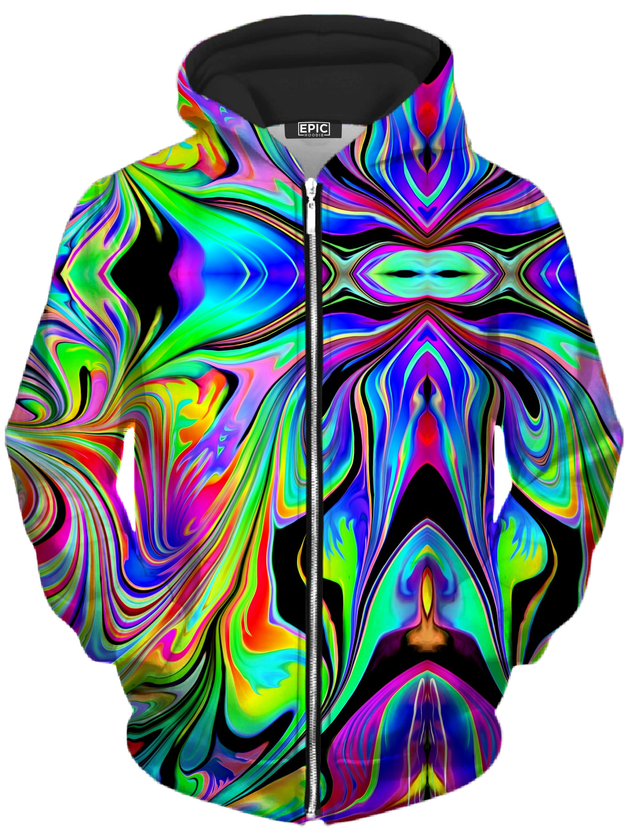 Macro Dose Unisex Zip-Up Hoodie Psychedelic Pourhouse Epic Hoodie