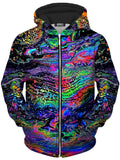 Galactic Drip Unisex Zip-Up Hoodie Psychedelic Pourhouse Epic Hoodie