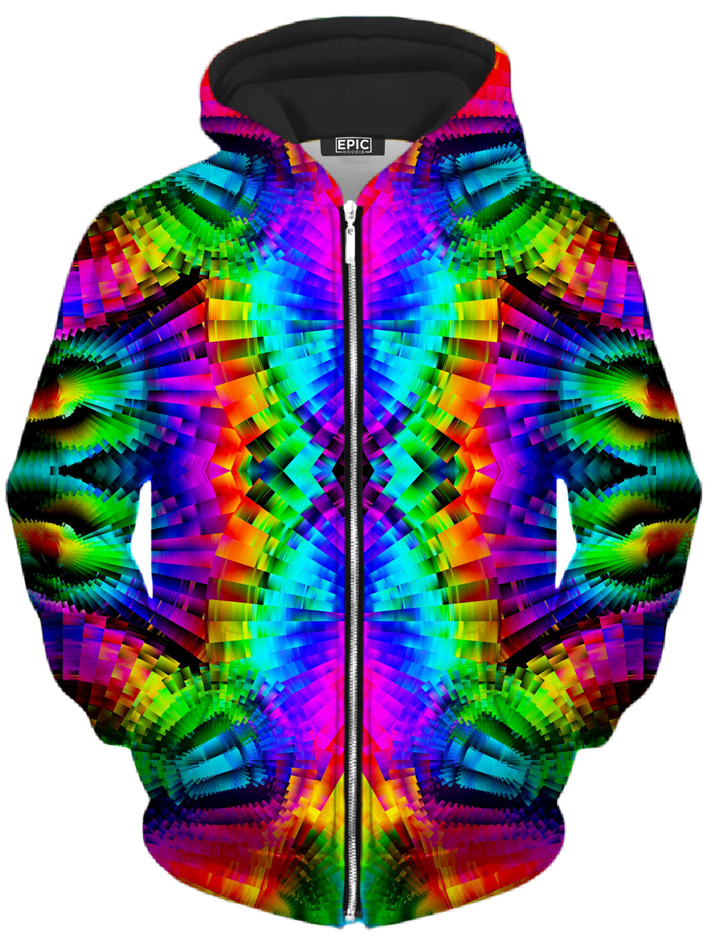 Reality Breakdown Unisex Zip-Up Hoodie Psychedelic Pourhouse Epic Hoodie
