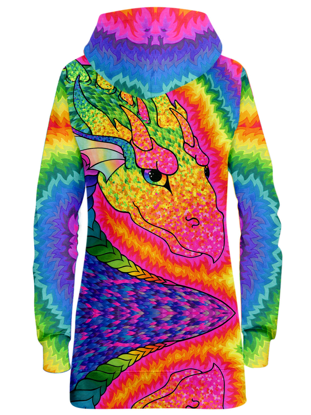 Rainbow Dragon Hoodie Dress