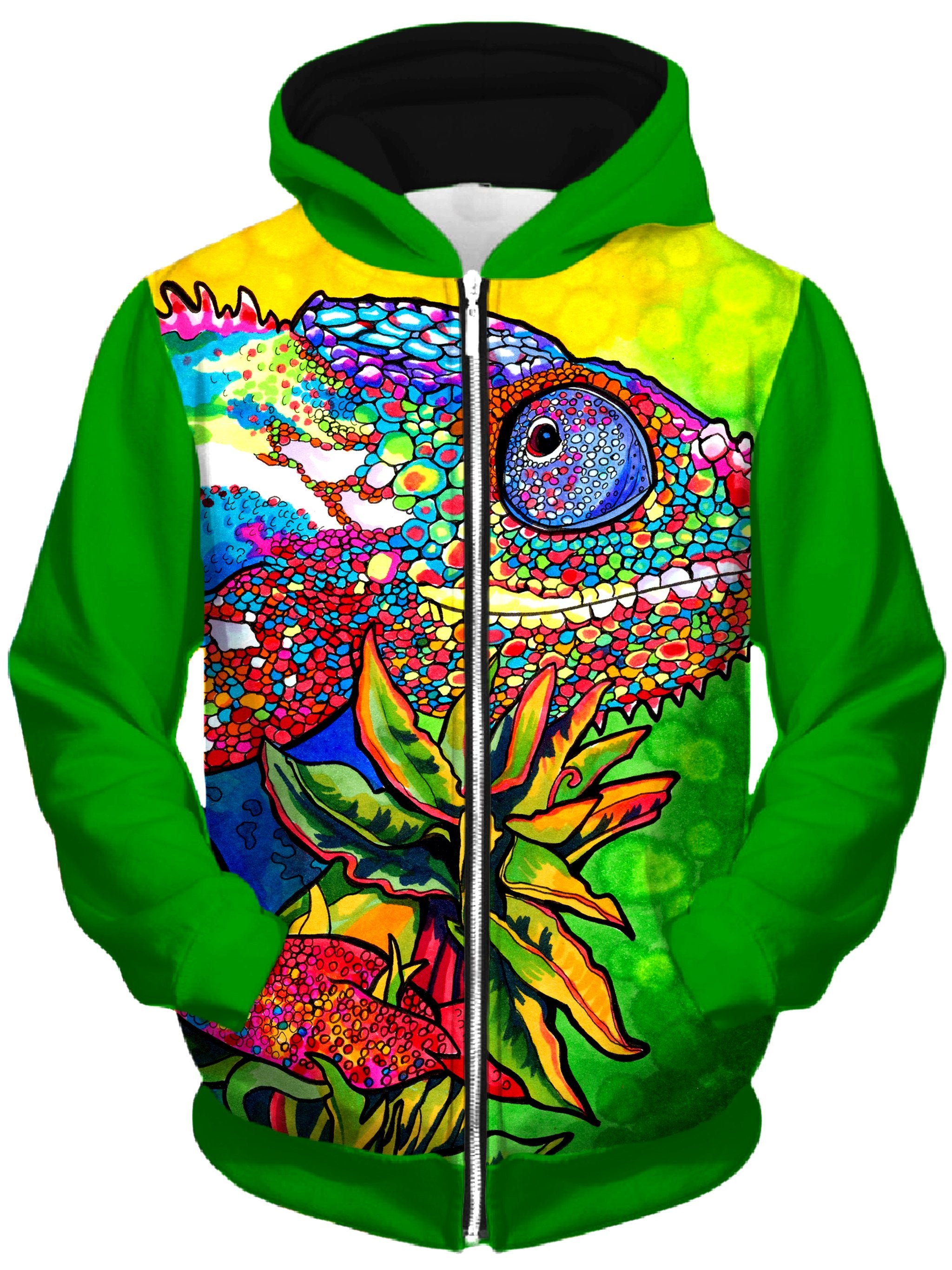 Capricious Chameleon Unisex Zip-Up Hoodie, Rachel Rosenkoetter, T6 - Epic Hoodie