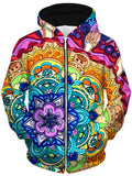 Microcosm Mandala Unisex Zip-Up Hoodie, Rachel Rosenkoetter, T6 - Epic Hoodie