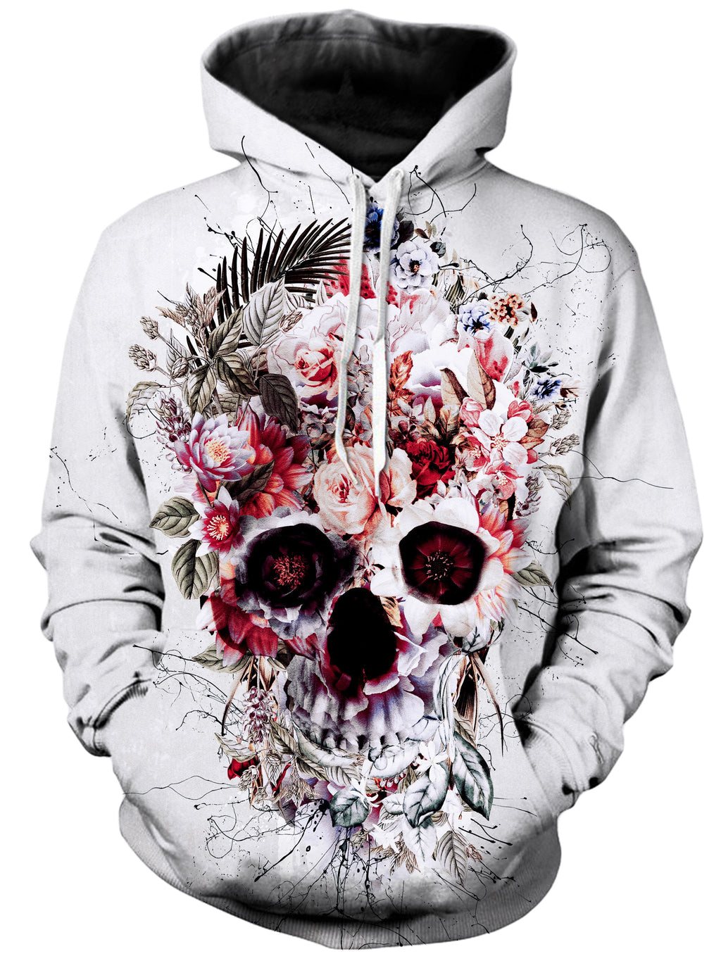 Floral Skull Unisex Hoodie Riza Peker Epic Hoodie