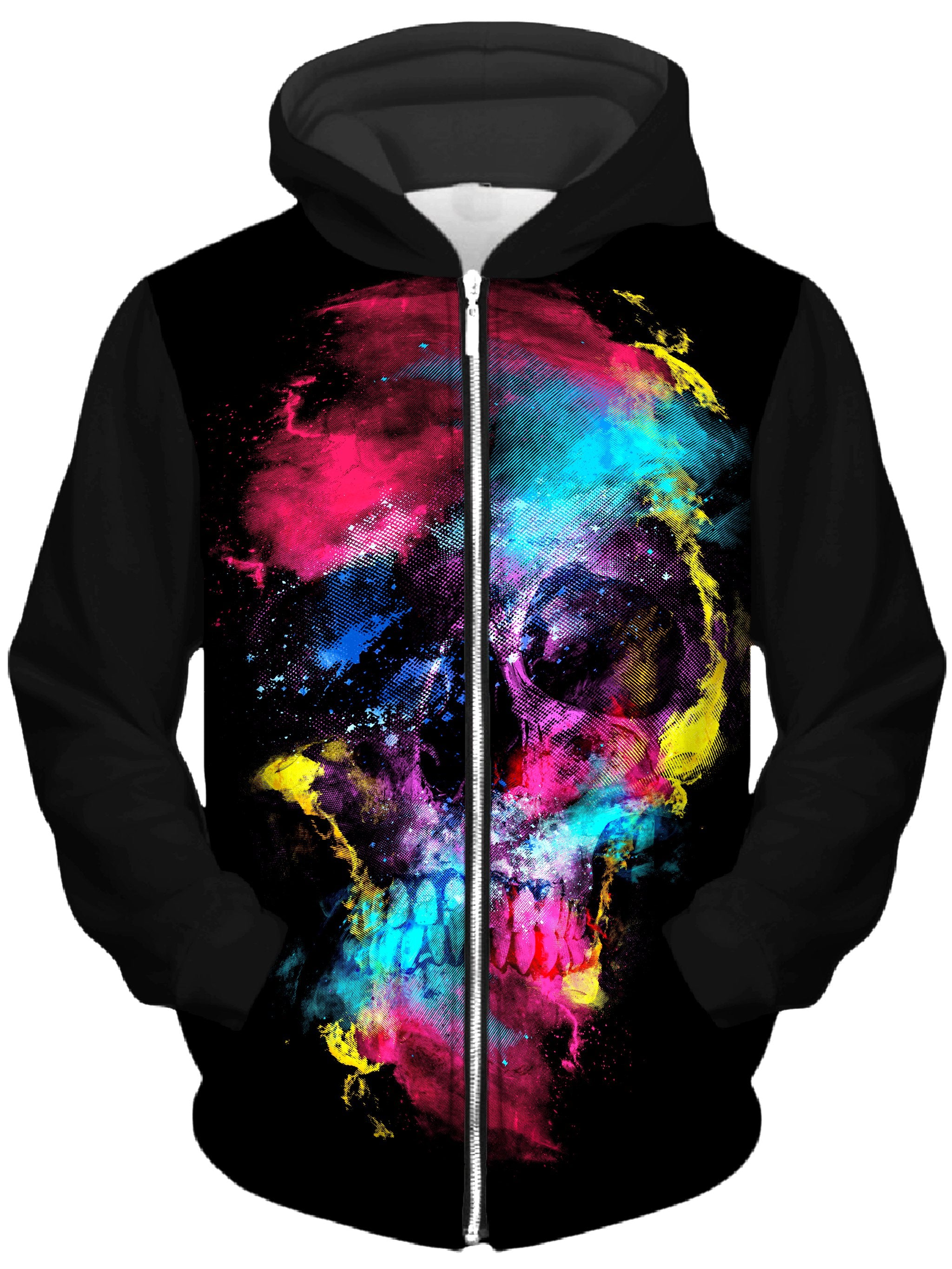 Skull 49 Unisex Zip-Up Hoodie Riza Peker Epic Hoodie