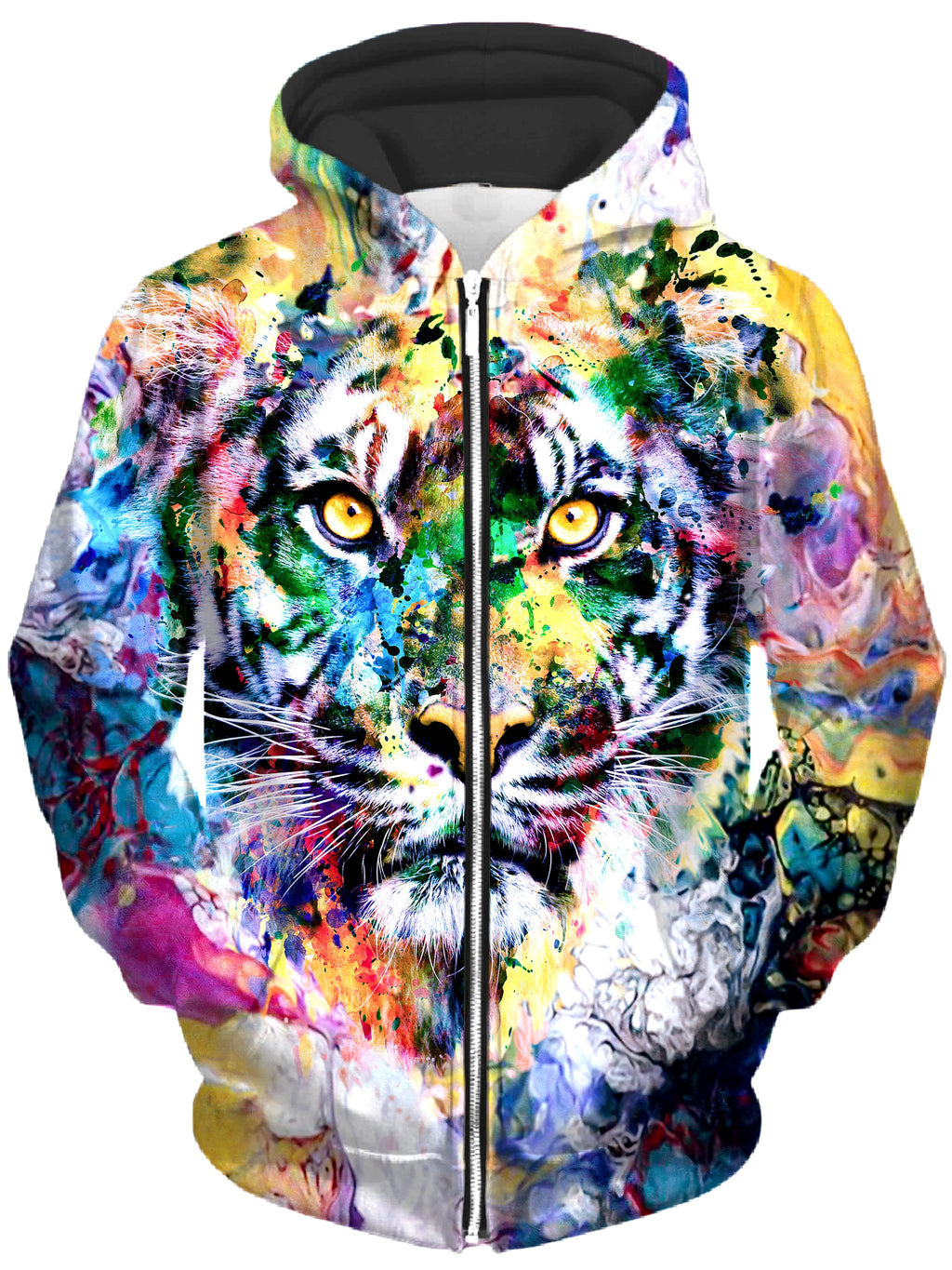 Tiger Unisex Zip-Up Hoodie, Riza Peker, T6 - Epic Hoodie
