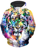 Tiger Unisex Zip-Up Hoodie, Riza Peker, T6 - Epic Hoodie