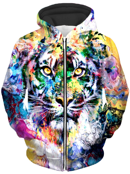 Tiger Unisex Zip-Up Hoodie Riza Peker Epic Hoodie