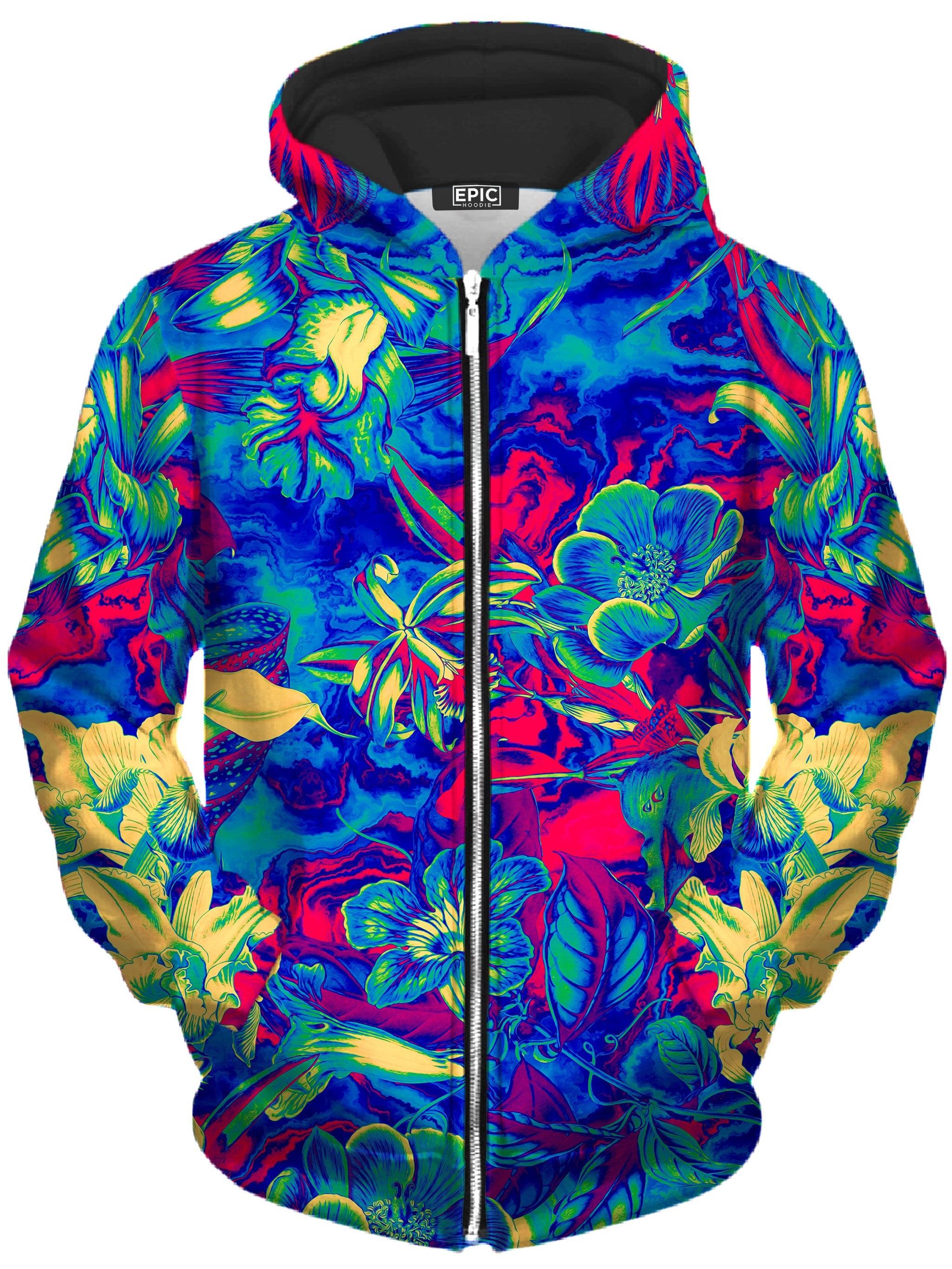 Poisonous Flowers Unisex Zip-Up Hoodie Riza Peker Epic Hoodie