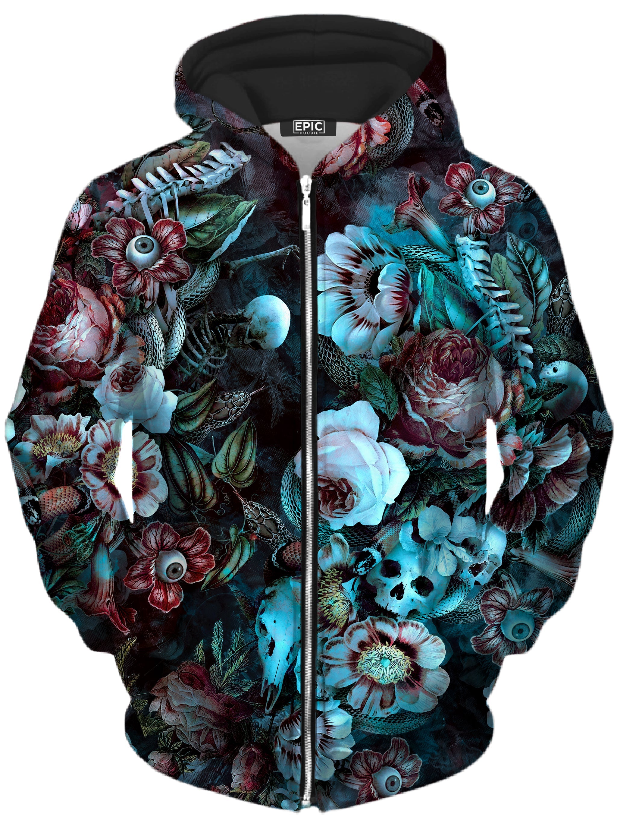 Eyes Of Darkness Unisex Zip-Up Hoodie Riza Peker Epic Hoodie