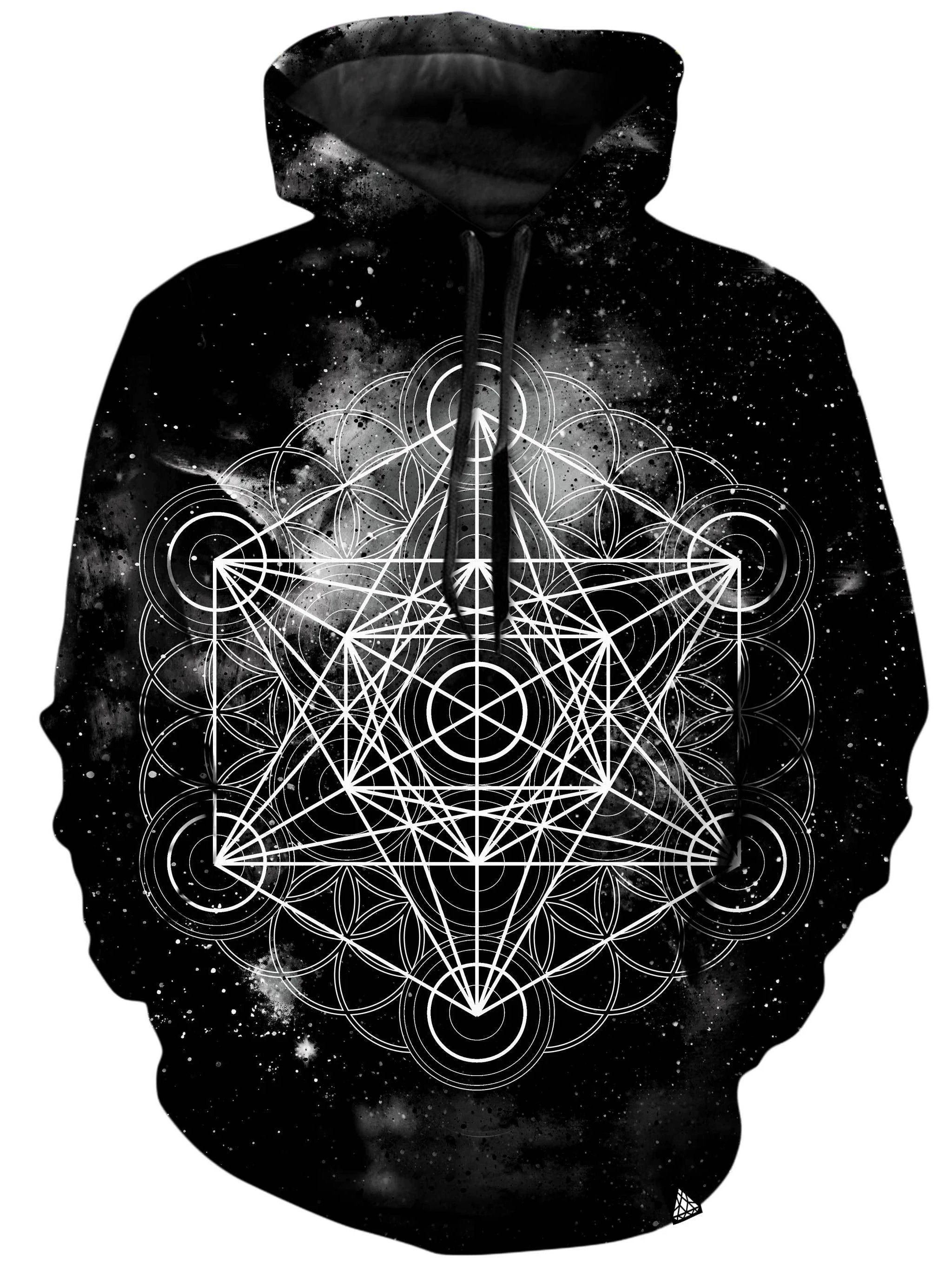 Black Space Metatrons Cube Unisex Hoodie Set 4 Lyfe Epic Hoodie