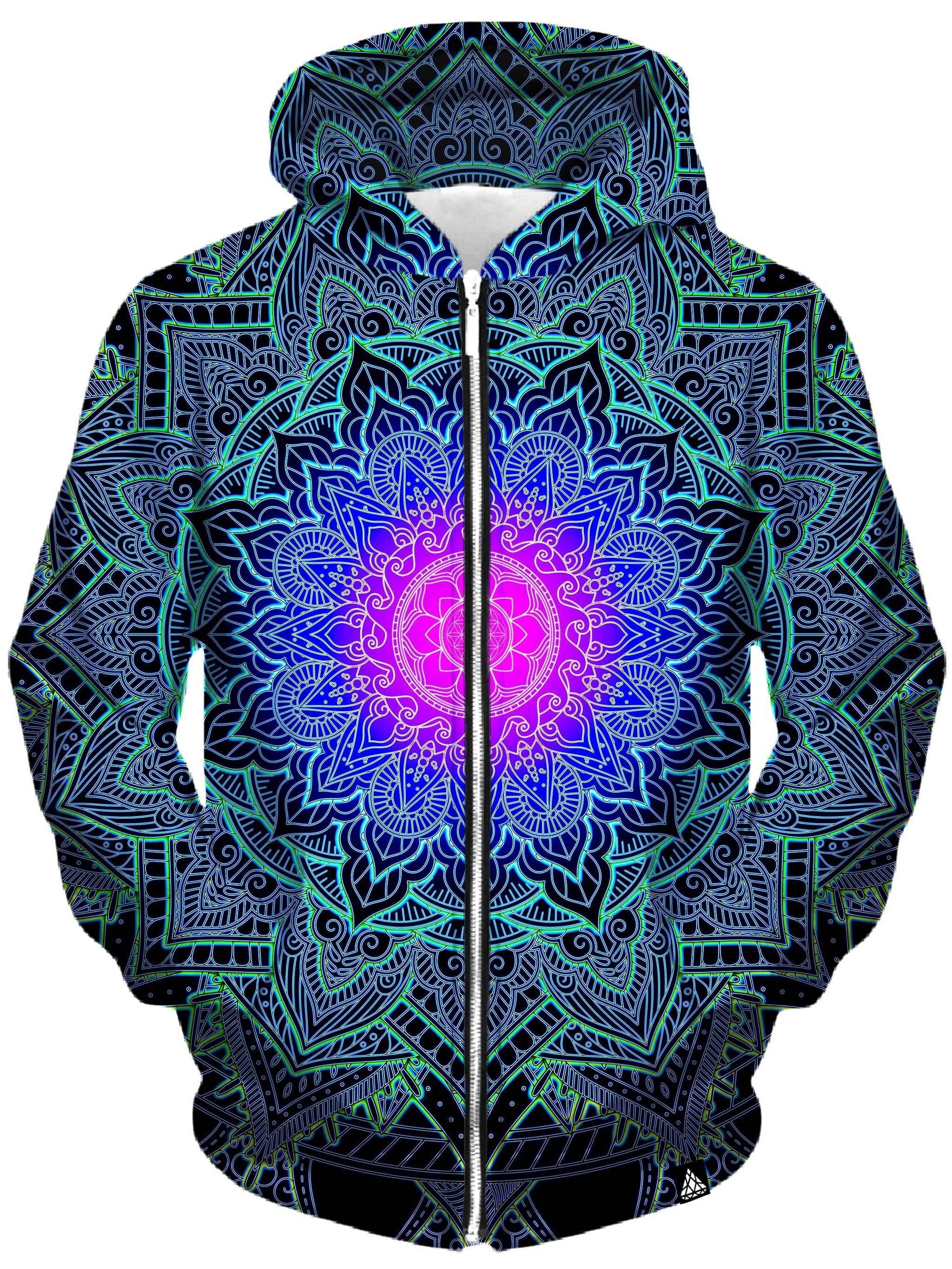 Mandala Love Unisex Zip-Up Hoodie Set 4 Lyfe Epic Hoodie