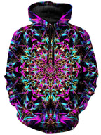 Neon Mandala Unisex Hoodie Set 4 Lyfe Epic Hoodie
